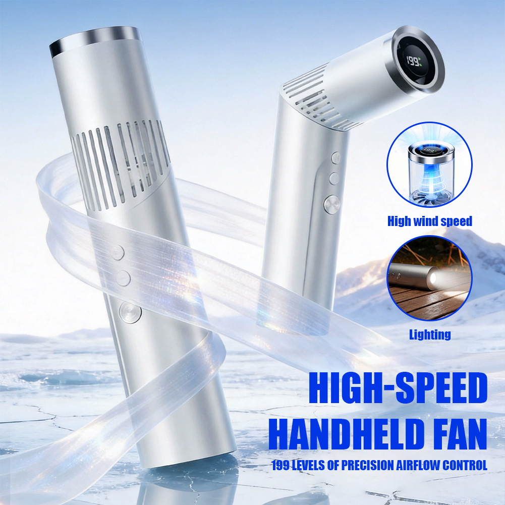 Outdoor Camping Fans - พัดลมมือถือขนาดเล็ก 20000 รอบต่อนาที มอเตอร์ไร้แปรงถ่าน ความเร็วสูง 100