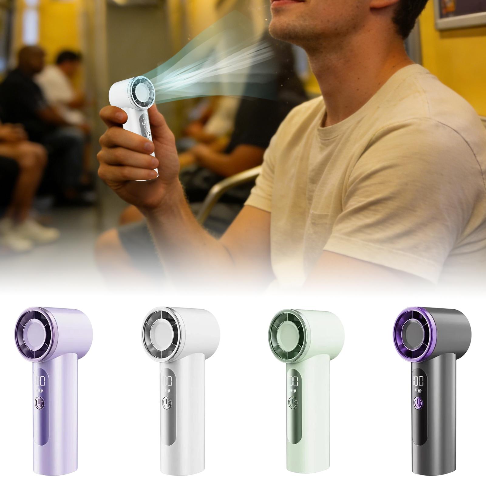 Camping Quiet - พัดลมมือถือขนาดเล็กแบบชาร์จ USB แบบพกพา เงียบสงบ ใช้สำหรับเดินทาง ออฟฟิศ