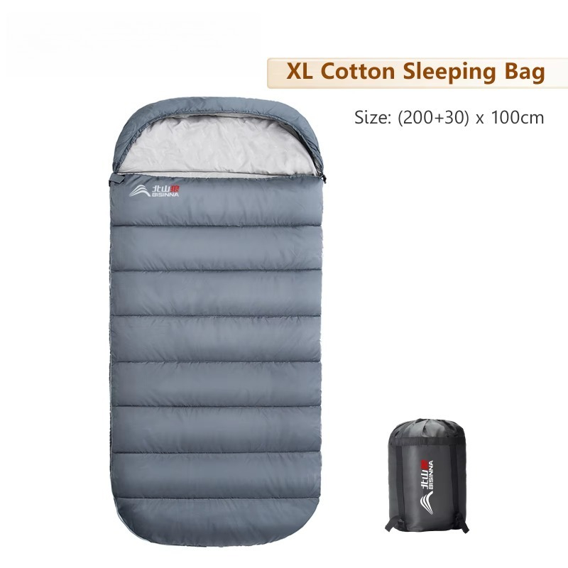 Outdoor Camping In Winter - ถุงนอนสำหรับตั้งแคมป์ฤดูหนาวขนาดใหญ่ น้ำหนักเบา ทรงยาวกว้างพิเศษ เหมาะสำหรับผู้ใหญ่ ใช้สำหรับเดินป่า ท่องเที่ยวกลางแจ้ง
