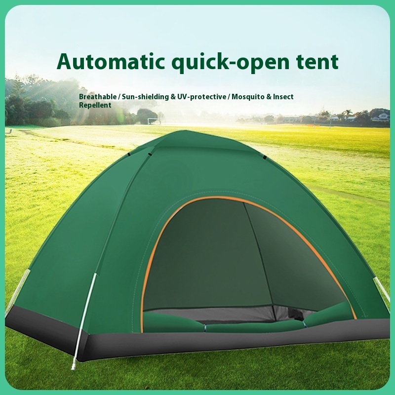 Outdoor Camping Equipment Stores - เต็นท์กลางแจ้งอัตโนมัติเต็มรูปแบบสามารถพับเก็บได้และมีการบุด้วยอุปกรณ์ตั้งแคมป์แบบพกพาที่กันแสงแดดและกันยุง