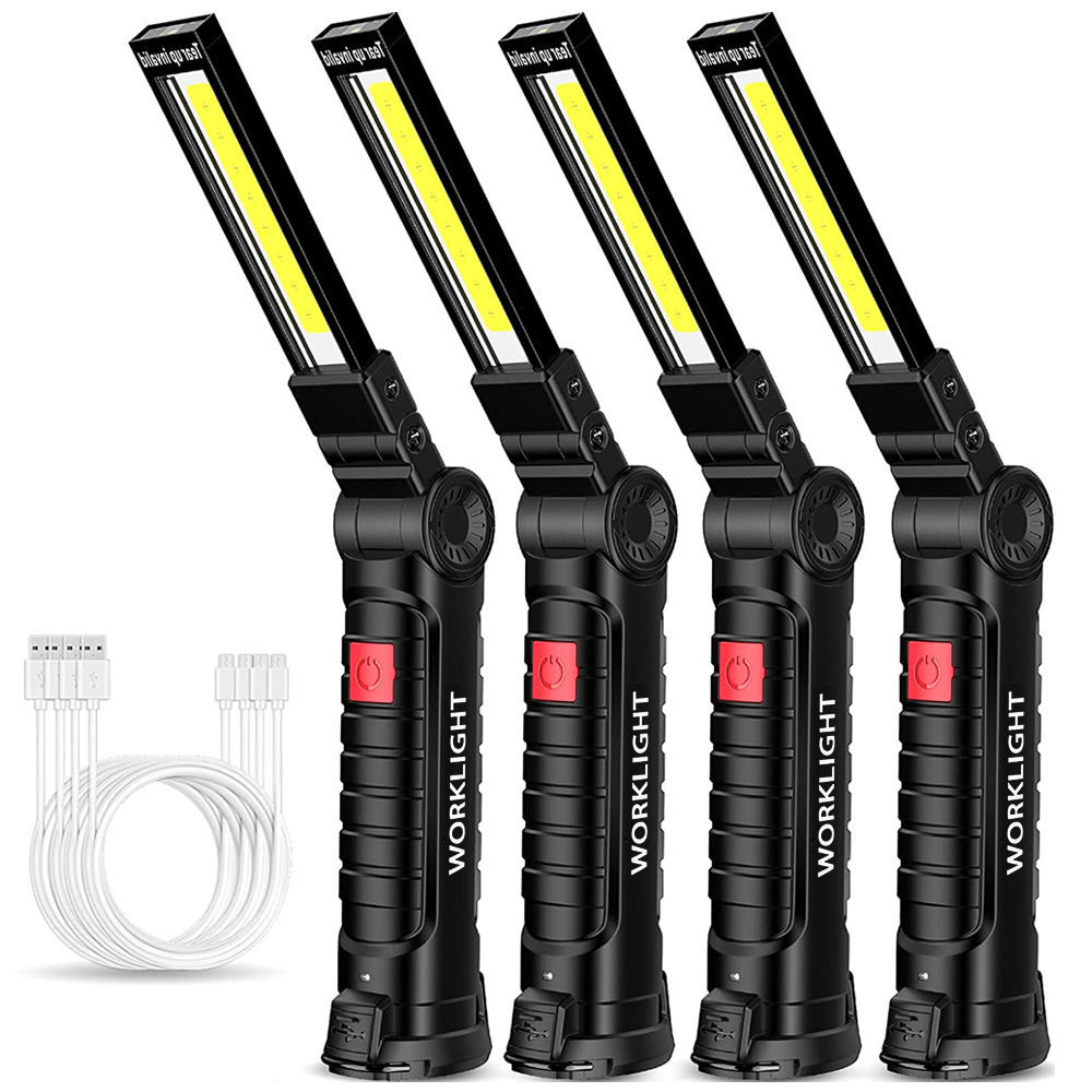 Outdoor Camping Lights - ไฟฉาย LED แบบพับได้แบบพกพาแม่เหล็กที่แข็งแกร่ง COB ไฟทำงานประเภท C