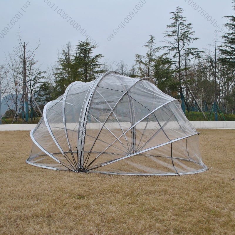 Outdoor Camping In Winter - เต็นท์โดมทรงกลมใส 8 คน ทนทาน พร้อมฝาครอบ PVC