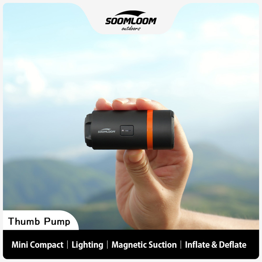 Camping Quiet - ปั๊มลมแบบมือบีบ Soomloom - ปั๊มลมแคมป์ปิ้งขนาด 47 กรัม,