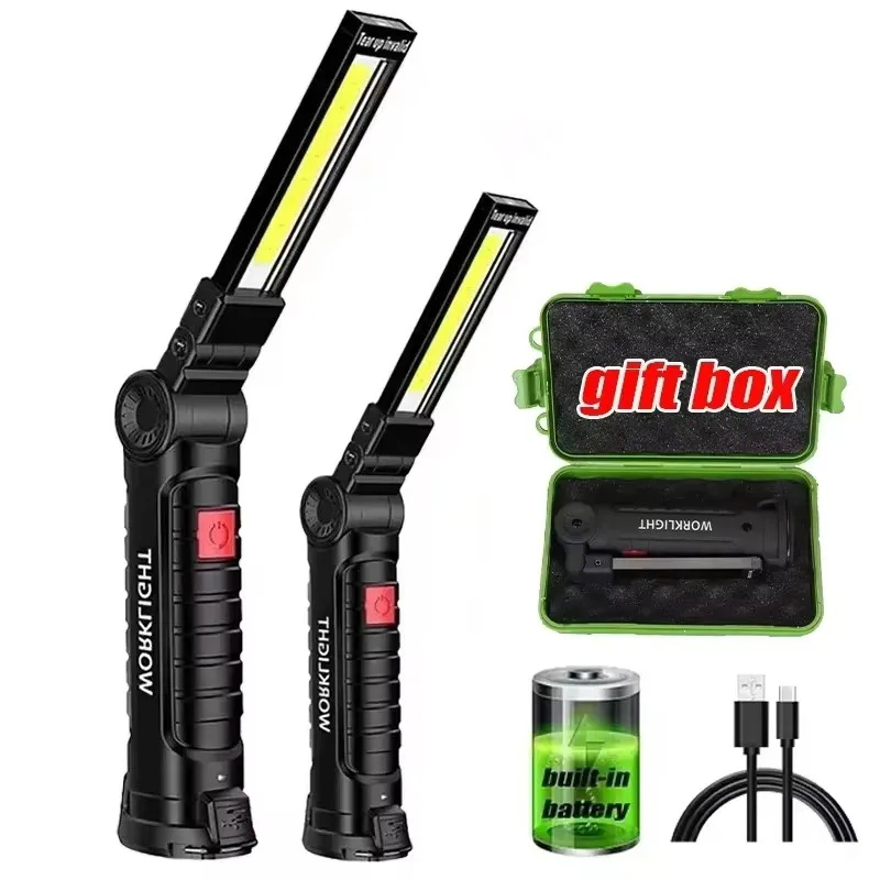 Outdoor Camping Lights - ไฟฉายพกพาแบบพกพา USB ชาร์จไฟได้ หลอดไฟ LED ทำงานได้