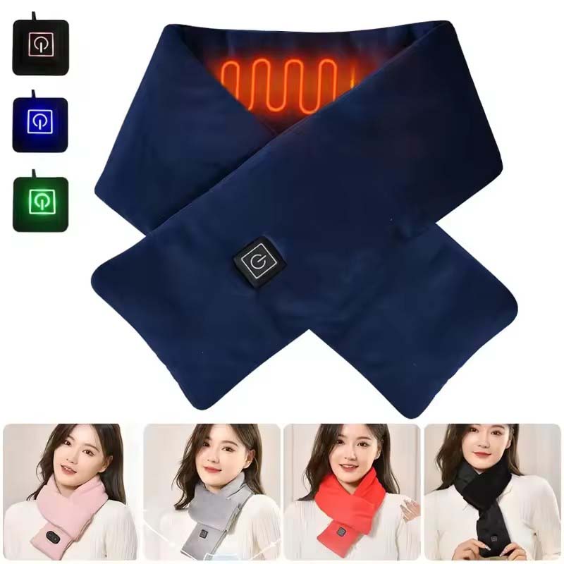 Outdoor Camping In Winter - ผ้าพันคอไฟฟ้าอุ่นคอ แบบ USB สำหรับผู้หญิงและผู้ชาย ปรับอุณหภูมิได้ 3
