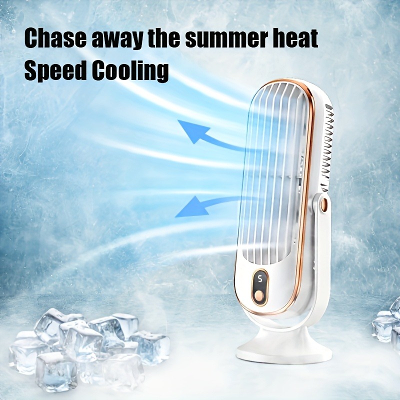 Outdoor Camping Fans - พัดลมระบายความร้อนแบบพกพาที่ทันสมัย, พัดลม USB 5 สปีดแบบมอเตอร์คู่, สำหรับสำนักงาน,
