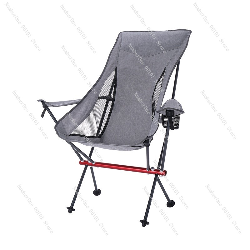 Outdoor Camping Chairs - เก้าอี้พับอลูมิเนียมอัลลอยด์น้ำหนักเบาพิเศษ พกพาสะดวก สำหรับตั้งแคมป์ ปิกนิก บาร์บีคิว ท่องเที่ยวขับรถเที่ยว
