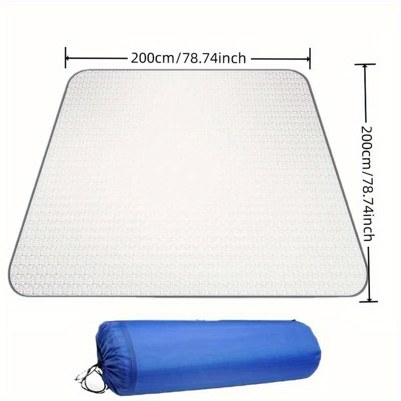 Outdoor Camping Mat Waterproof - เสื่อตั้งแคมป์กลางแจ้งกันน้ํา อลูมิเนียมฟอยล์ทนทานและผ้า EPE เสื่อปิกนิกและเต็นท์แบบพกพา ซักมือเท่านั้น