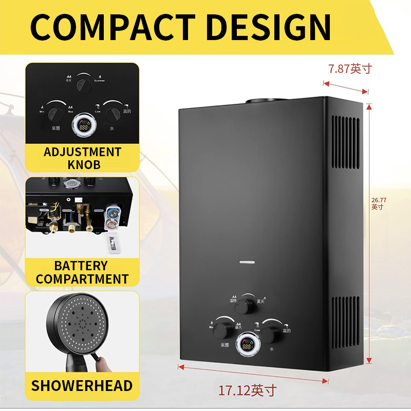 เครื่องทำน้ำอุ่นแก๊สแบบให้ความ - Outdoor Camping Water Heater บทวิจารณ์และราคา