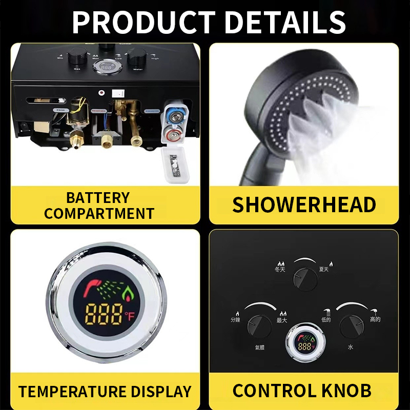 เครื่องทำน้ำอุ่นแก๊สแบบให้ความ - Outdoor Camping Water Heater บทวิจารณ์และราคา