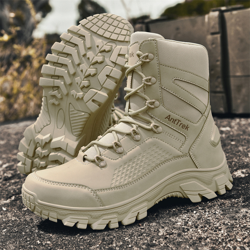 รองเท้าบูทผู้ชายรองเท้าทหารชาย - Outdoor Camping In Winter บทวิจารณ์และราคา