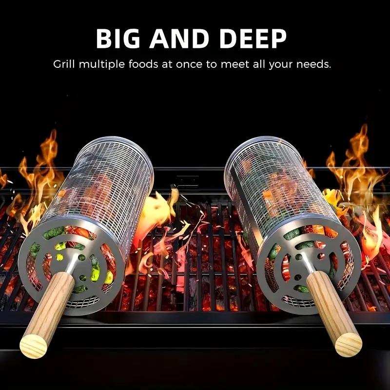 ชุดตะกร้าย่างบาร์บีคิวทรงกลมทำ - Outdoor Camping Food บทวิจารณ์และราคา