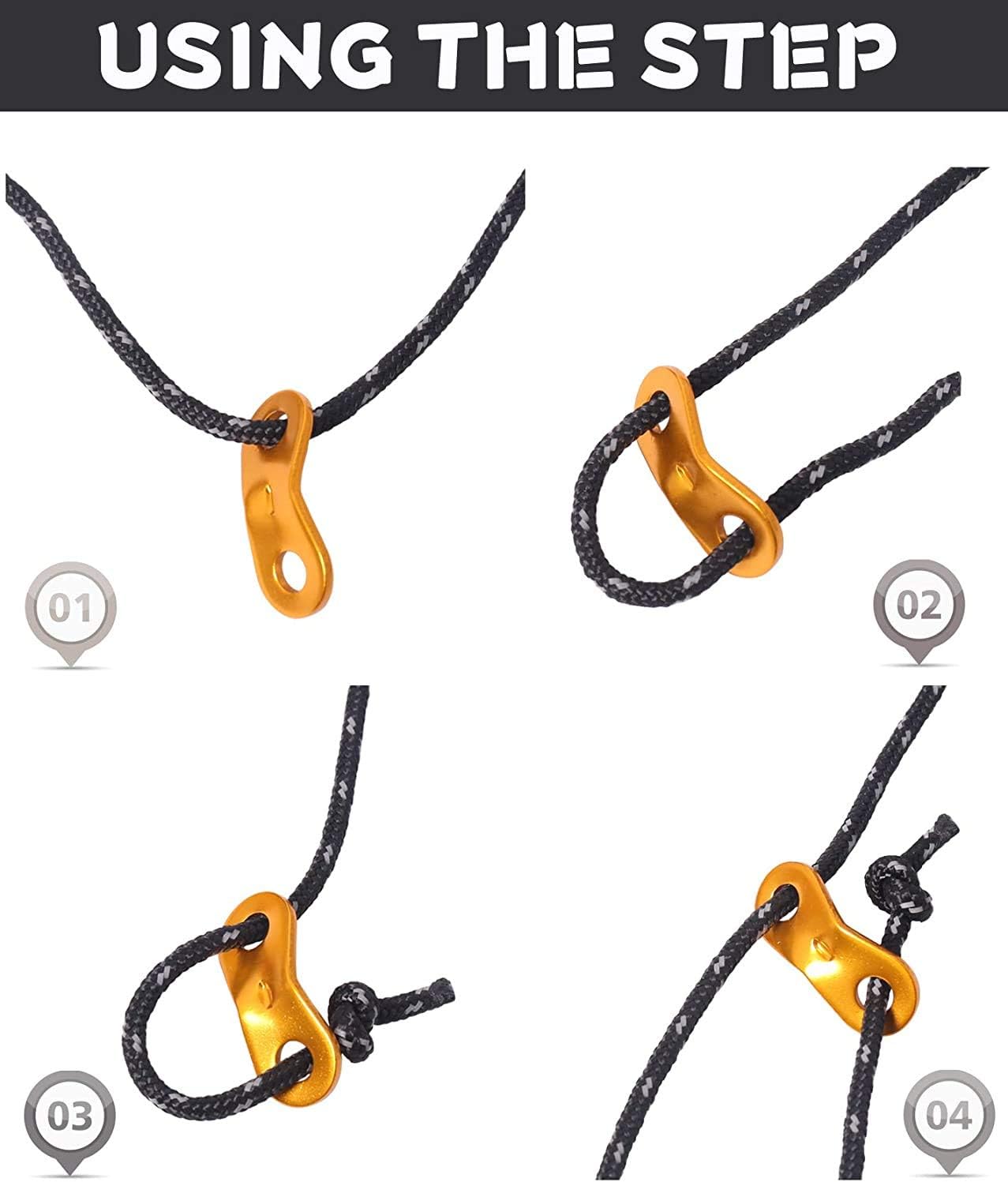4 M สะท้อนแสง Guy Lines เต็นท์ - Outdoor Camping Guy บทวิจารณ์และราคา