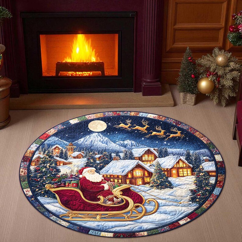 พรมเช็ดเท้าลายรถเลื่อนซานต้าคร - Outdoor Camping Decor Ideas บทวิจารณ์และราคา