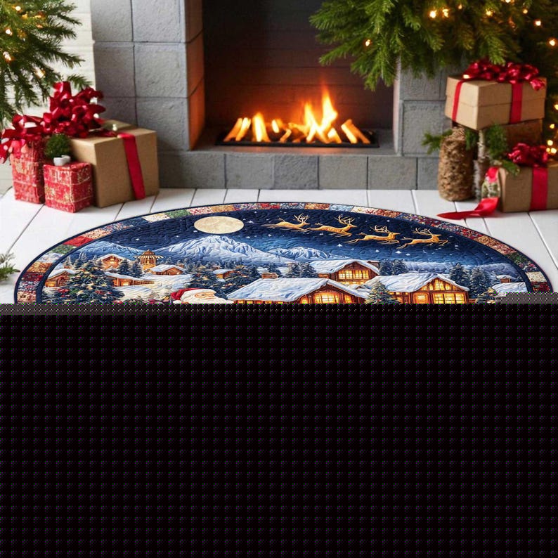 พรมเช็ดเท้าลายรถเลื่อนซานต้าคร - Outdoor Camping Decor Ideas บทวิจารณ์และราคา