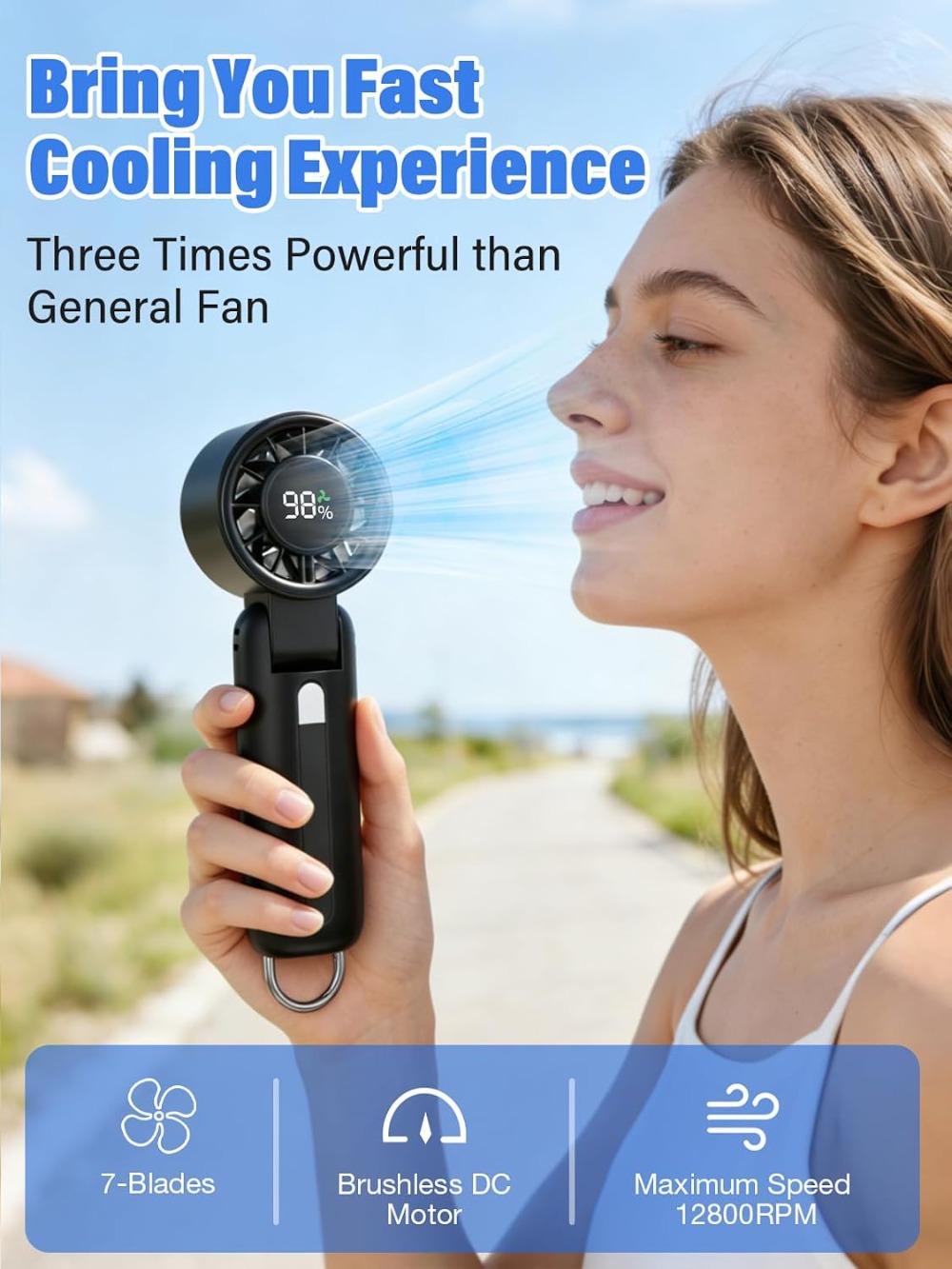 Ai Handheld Fan Turbo, พัดลมพก - Camping Quiet บทวิจารณ์และราคา