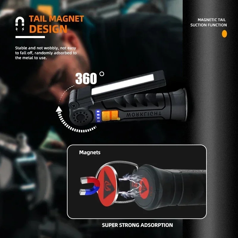 ไฟฉาย LED แบบพกพา COB ชาร์จไฟผ - Outdoor Camping Lights บทวิจารณ์และราคา