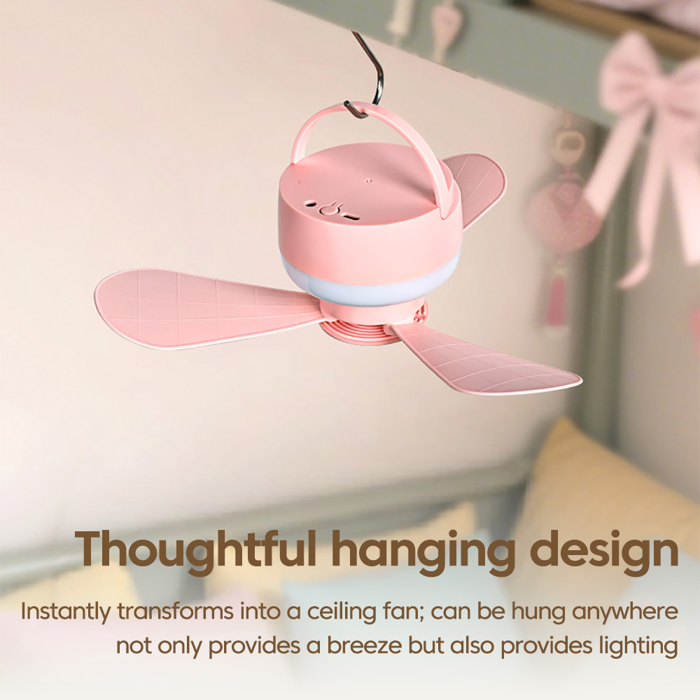 พัดลมเพดานขนาดเล็กแบบพกพาพร้อม - Outdoor Camping Fans บทวิจารณ์และราคา