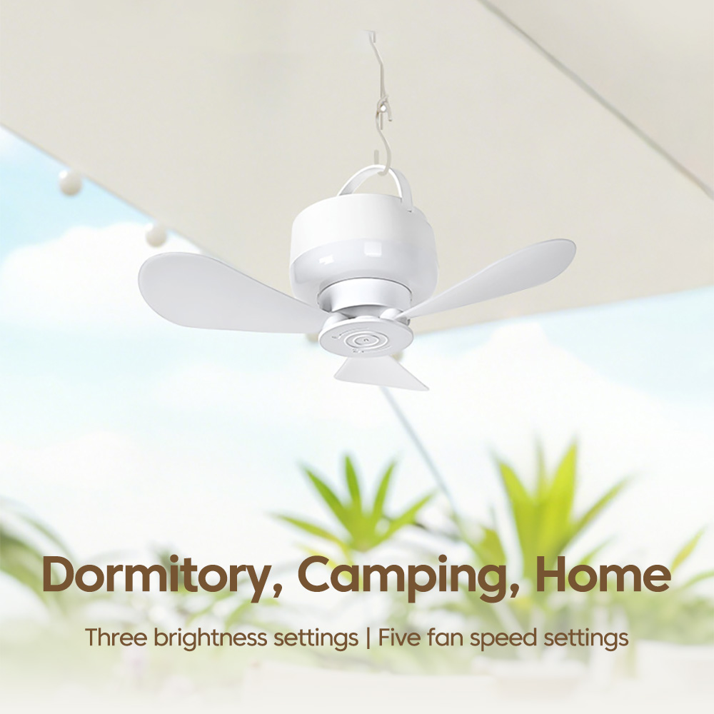 พัดลมเพดานขนาดเล็กแบบพกพาพร้อม - Outdoor Camping Fans บทวิจารณ์และราคา