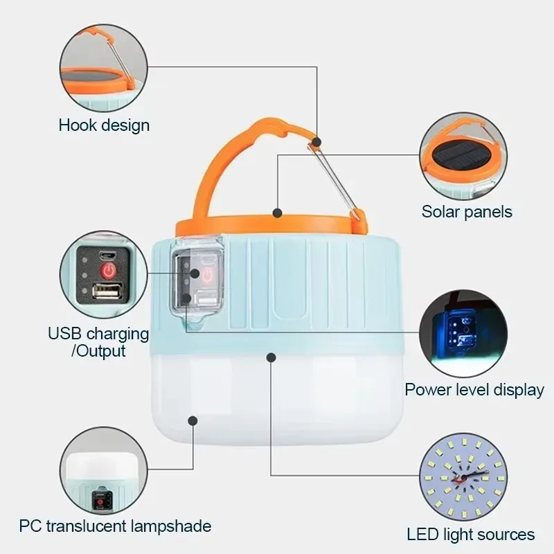 โคมไฟตั้งแคมป์พลังงานแสงอาทิตย - Outdoor Camping Lights บทวิจารณ์และราคา