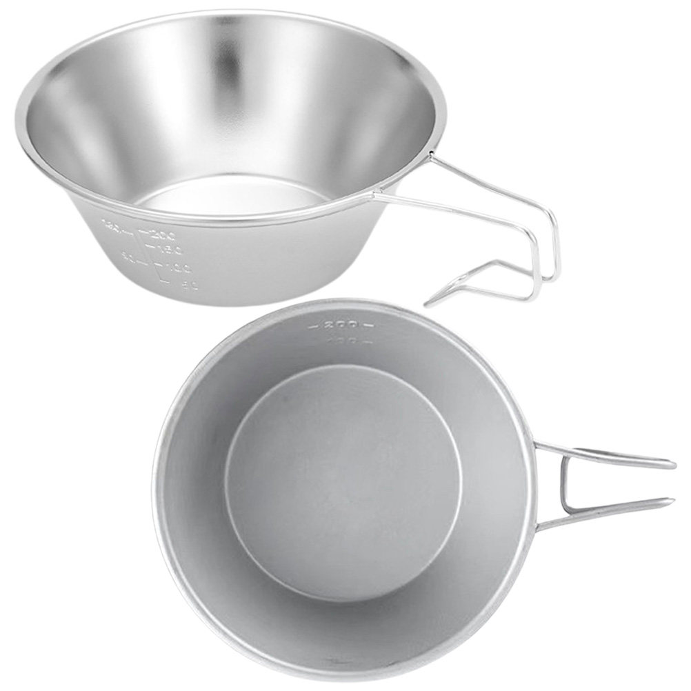 2 ชิ้น ชามสแตนเลสสำหรับตั้งแคม - Outdoor Camping Food บทวิจารณ์และราคา