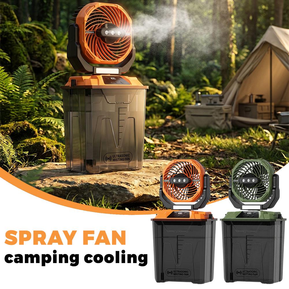 พัดลมพ่นละอองน้ำแบบพกพาสำหรับต - Outdoor Camping Fans บทวิจารณ์และราคา