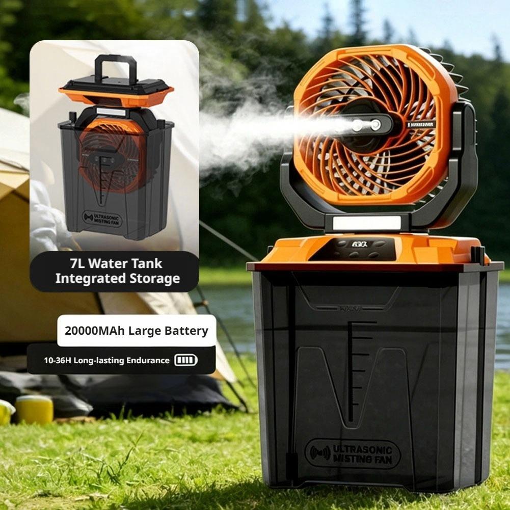 พัดลมพ่นละอองน้ำแบบพกพาสำหรับต - Outdoor Camping Fans บทวิจารณ์และราคา