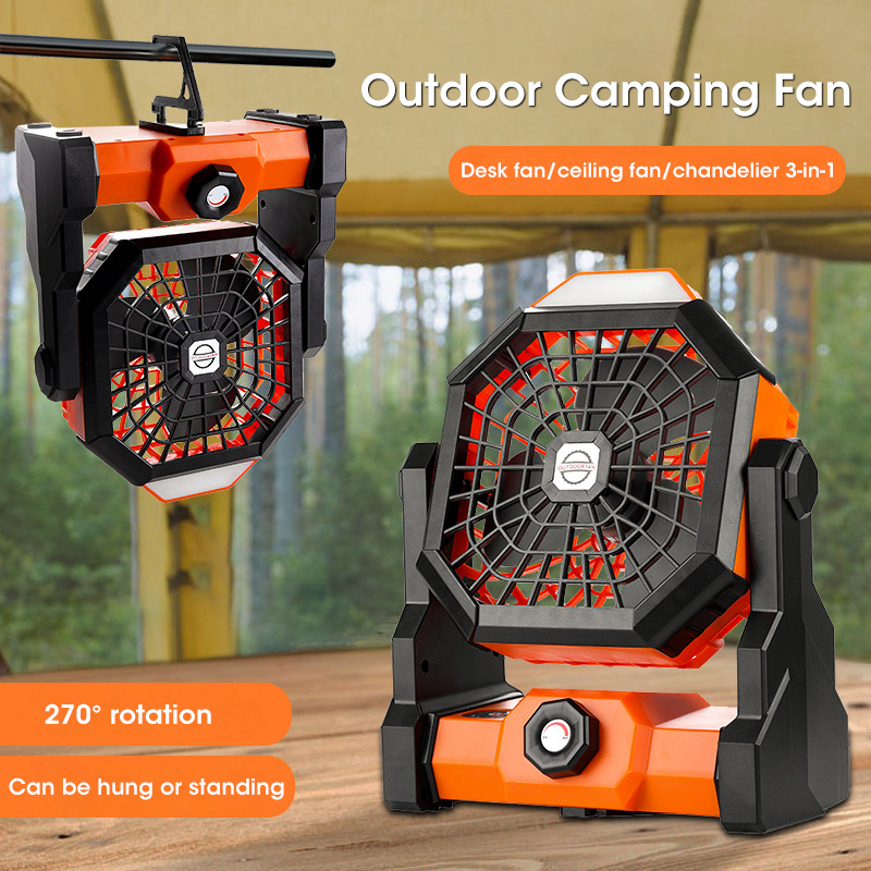 พัดลมตั้งแคมป์ขนาด 10000mAh พร - Outdoor Camping Fans บทวิจารณ์และราคา