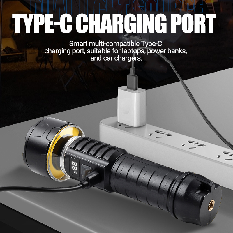 ไฟฉาย LED แบบ COB แบบชาร์จไฟได - Outdoor Camping Lights บทวิจารณ์และราคา