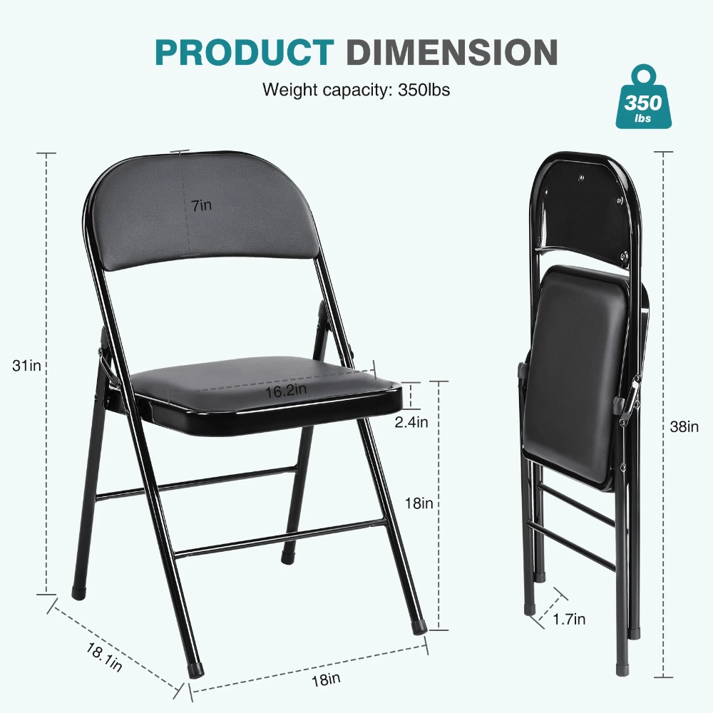 เก้าอี้พับ 4 ตัว พร้อมเบาะหนัง - Outdoor Camping Chairs บทวิจารณ์และราคา