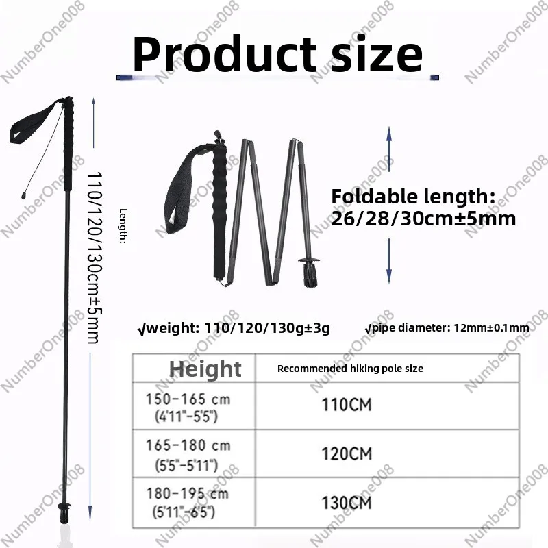 ไม้เท้าเดินป่าแบบพับได้ ทำจากค - Trekking Poles บทวิจารณ์และราคา