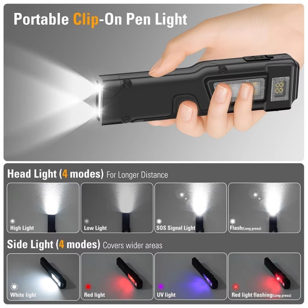 ไฟฉาย LED แบบชาร์จไฟได้ EDC บา - Outdoor Camping Lights บทวิจารณ์และราคา