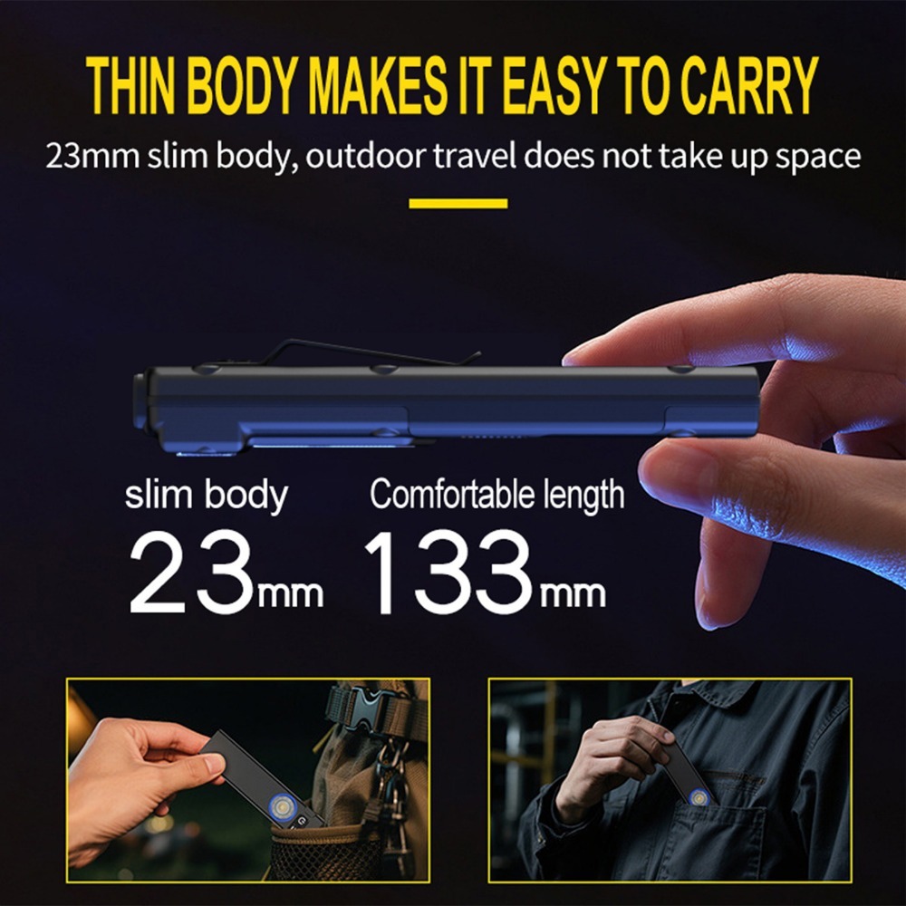 ไฟฉาย LED แบบชาร์จไฟได้ EDC บา - Outdoor Camping Lights บทวิจารณ์และราคา