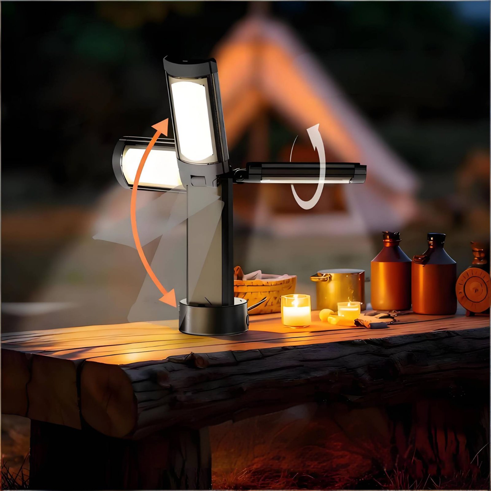 โคมไฟเต็นท์แบบยืดหดได้ ปรับควา - Outdoor Camping Lights บทวิจารณ์และราคา