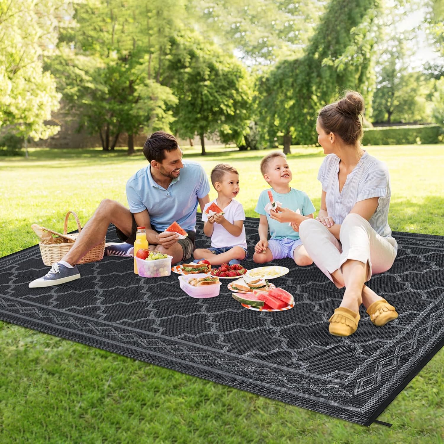 พรมกลางแจ้งขนาดใหญ่ 9x12 ฟุต – - Outdoor Camping Rugs 9X12 บทวิจารณ์และราคา