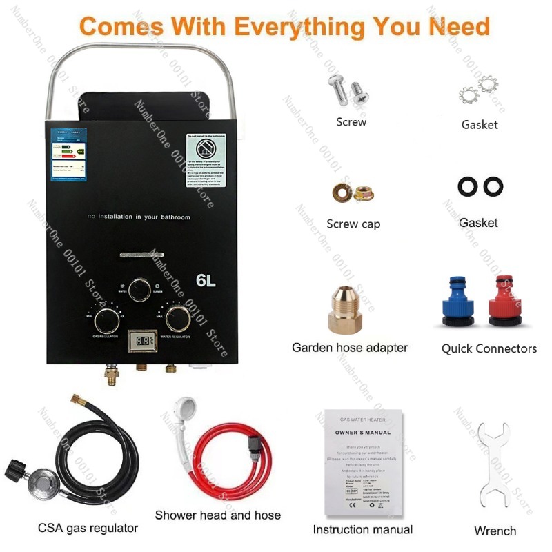 เครื่องทำน้ำอุ่นแก๊ส LPG แบบไม - Outdoor Camping Water Heater บทวิจารณ์และราคา