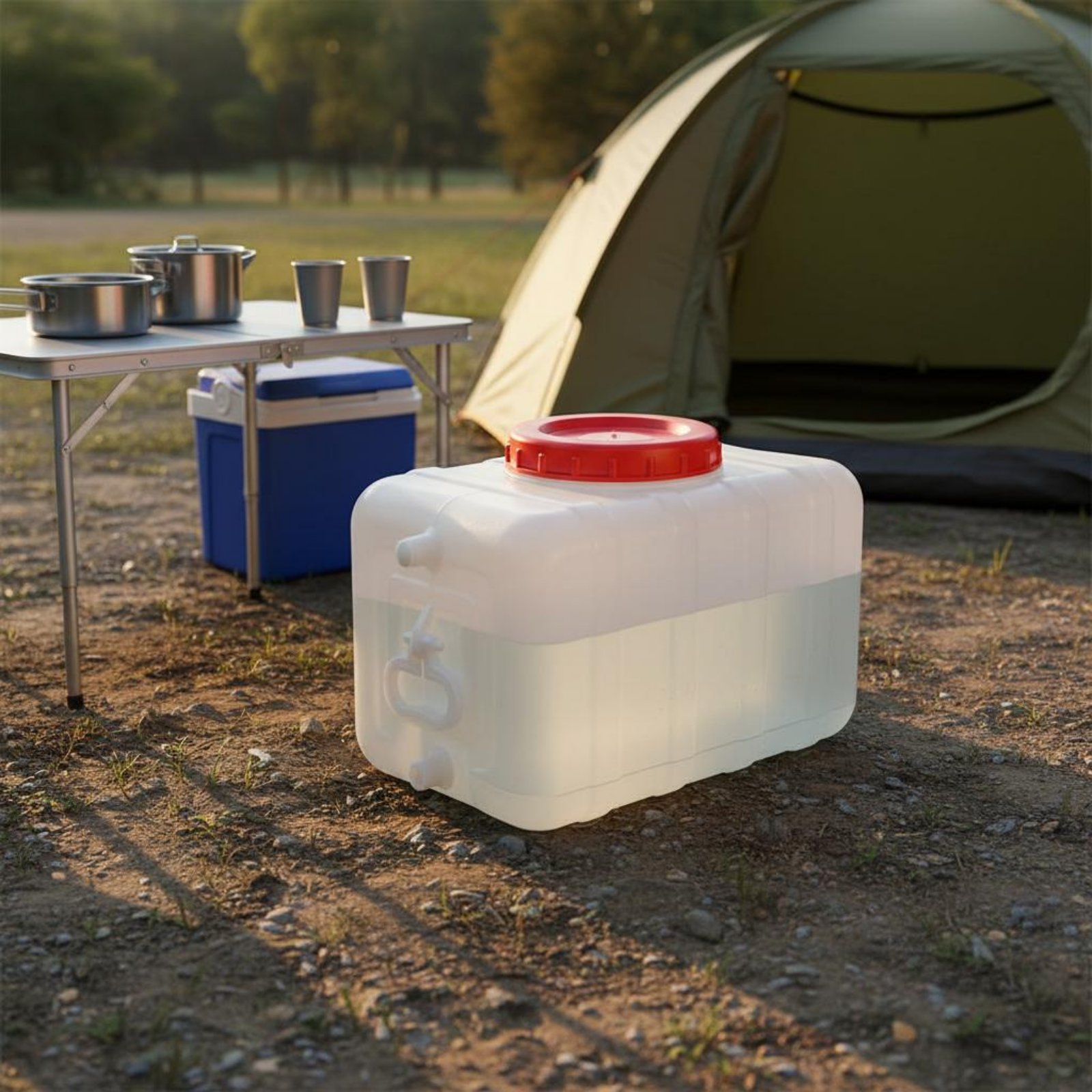เหยือกน้ำพลาสติกเกรดอาหาร ฝาปิ - Outdoor Camping Food บทวิจารณ์และราคา
