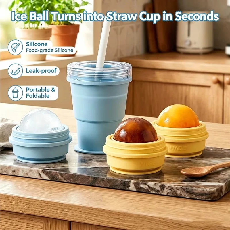 แก้วน้ำแข็งซิลิโคนเกรดอาหารแบบ - Outdoor Camping Food บทวิจารณ์และราคา