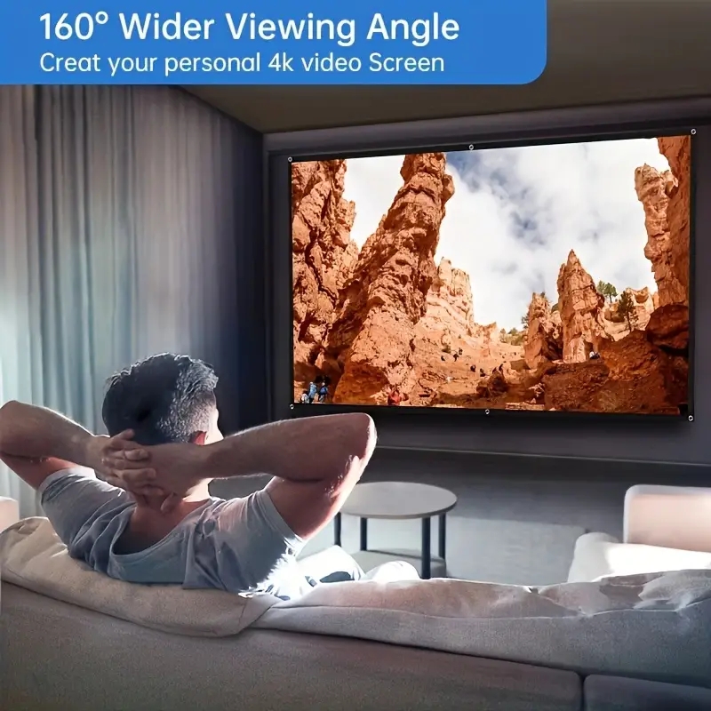 หน้าจออ่อนฉายภาพติดผนังแบบเรีย - Outdoor Camping Movies บทวิจารณ์และราคา